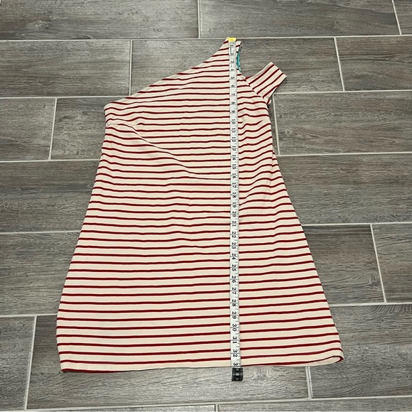 Maeve by Anthropologie Marketa Cotton Striped One-Shoulder Dress. Size Medium. - Picture 10 of 11